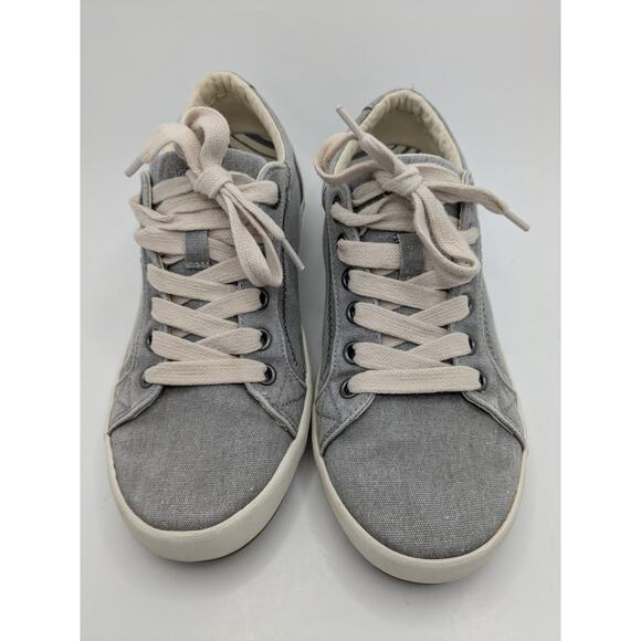 Taos Star Gray Canvas Comfort Sneakers Size 7 Wide - Picture 2 of 9